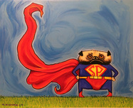Superhero Artwork Artist Super Pug